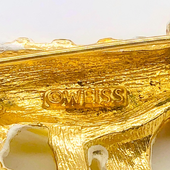 Rare Vintage Signed Weiss Tiger Tiny Enamel Brooch tiger 🐅 - Picture 7 of 8